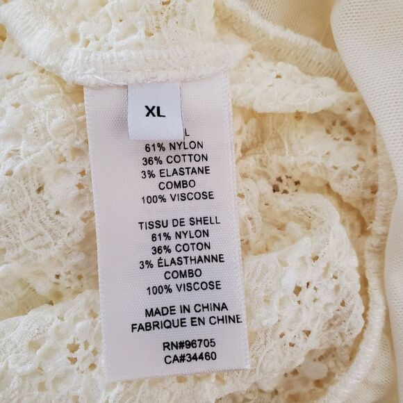 NEW! Rebecca Taylor Peplum Hem Long Sleeve Blouse - size XL in Vanilla - Picture 14 of 15